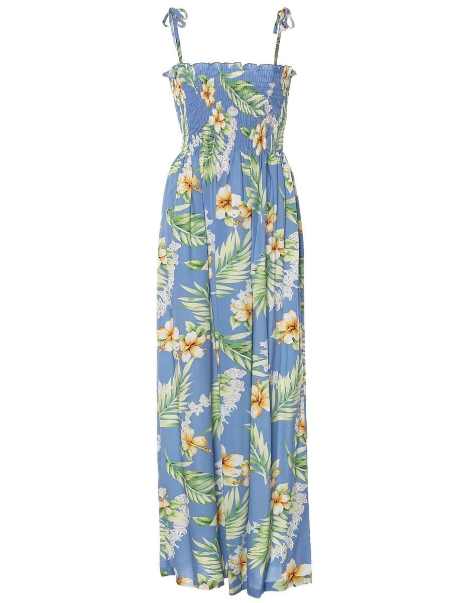 Maxi Smock Top Hawaiian Dress Island Tuberose Maxi Smock Top Hawaiian Dress Island Tuberose