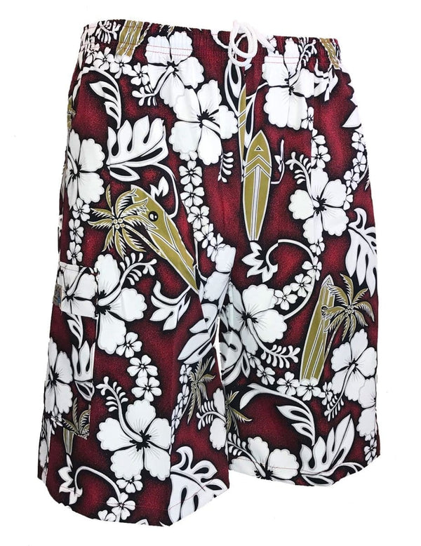 Men Shorts Surfing Waikiki Red