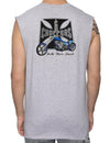 Island Chopper Motorcycle Muscle Tee Ash