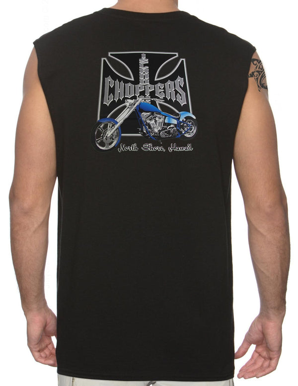 Island Chopper Motorcycle Muscle Tee Black