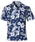 Men's Hawaiian Shirt Hanalei Hibiscus Navy
