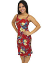 Hawaiian Dress Midi Slip Okalani Red