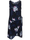 Midnight Orchid Short Sarong Dress Black