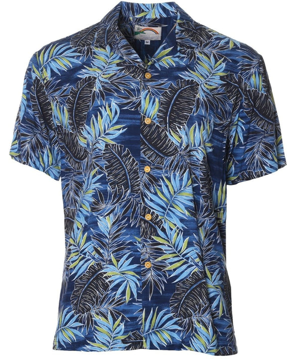 Midnight Palms Aloha Shirt Navy