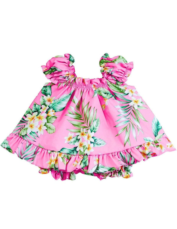 Mila Flower Baby Clothes 2 Piece Capri Set Pink