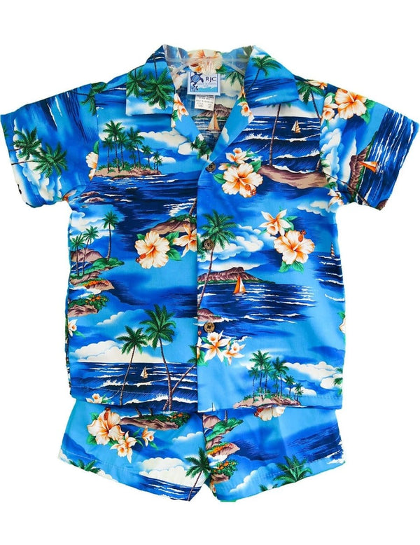 Mini Island Toddler Boy's Clothes Set Royal