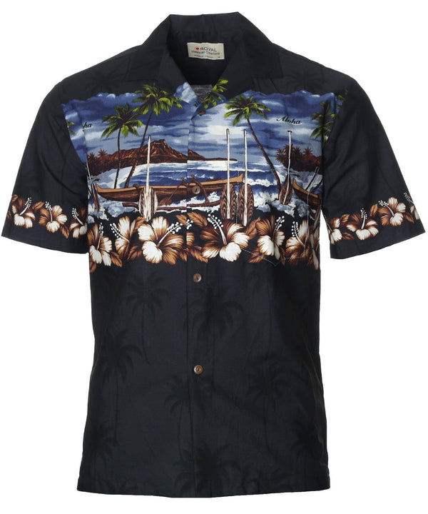 Moonlight Canoe Shirt Black