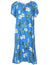 Muumuu Dress Hawaiian Bamboo Blue Two Palms