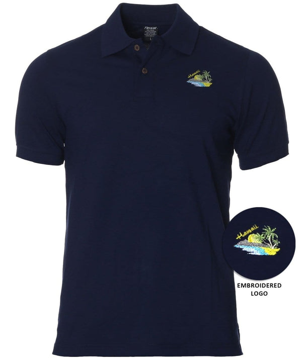 Men's Polo Shirt Hawaii Sunrise Navy Navy