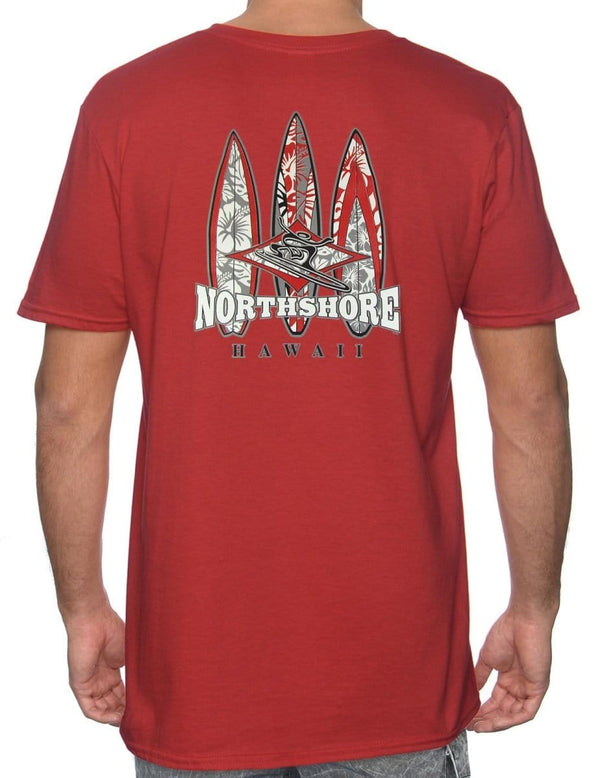 North Shore Hawaii Island T-Shirt Red