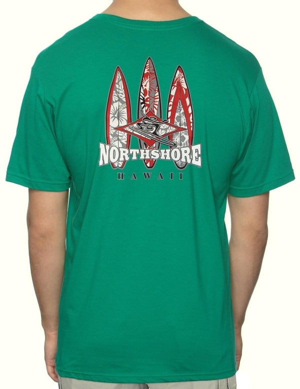 North Shore Hawaii Island T-Shirt Green