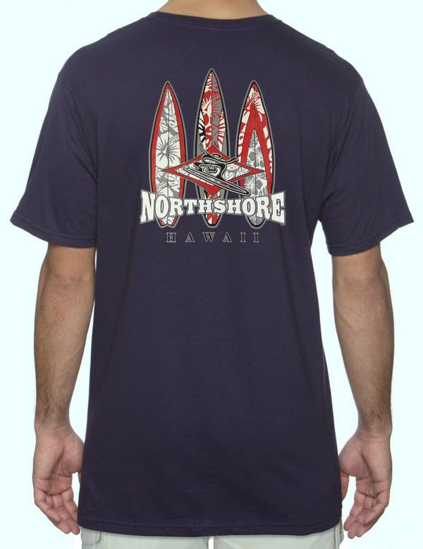 North Shore Hawaii Island T-Shirt Navy
