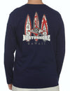North Shore Hawaii Long Sleeves Sweatshirt Tee Navy