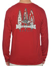 North Shore Hawaii Long Sleeves Sweatshirt Tee Red