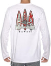 North Shore Hawaii Long Sleeves Sweatshirt Tee White
