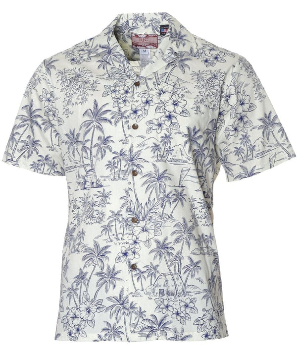 Oasis Path Hawaiian Shirt Cream