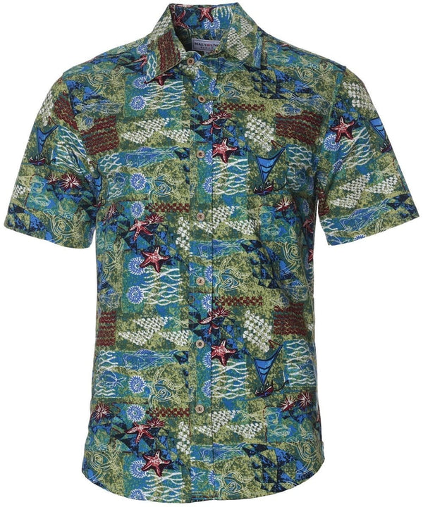 Ocean Treasures Hawaiian Shirt Blue
