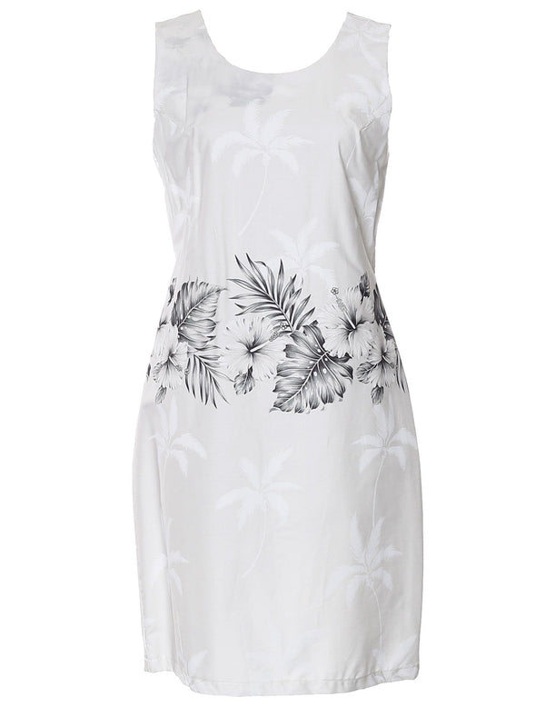 Ohua Short Hawaiian Dress Border Design Gray KY