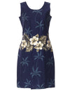 Ohua Short Hawaiian Dress Border Design Navy KY