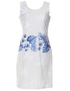 Ohua Short Hawaiian Dress Border Design Blue KY