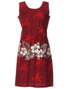 Ohua Short Hawaiian Dress Border Design Red KY