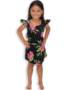 Okalani Rayon Island Dress for Girls Black