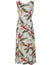 Orchid Pua Long Hawaiian Dress Tie-Back Beige