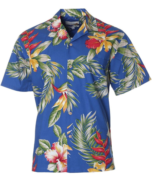 Orchids Paradise Shirt Blue