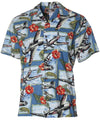 Pacific Warplanes Tropical Aloha Shirt Blue RJC