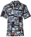 Pacific Warplanes Tropical Aloha Shirt Navy RJC