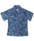 Pacific Whales Boys Hawaiian Shirt Button-Up Navy Mae Young Designs