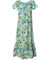 Paina Aloha Long Muumuu Dress Relaxed Fit Aqua