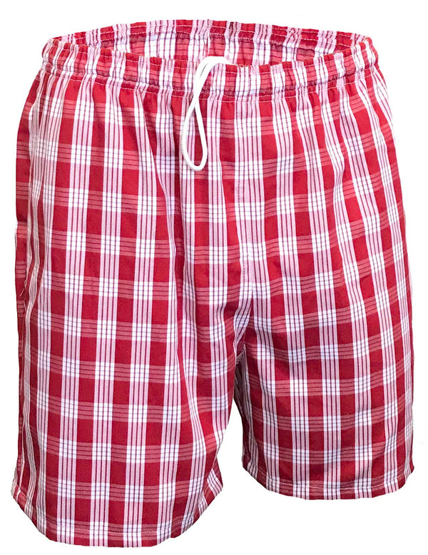 Red Palaka Shorts Hawaii Heritage Design Red