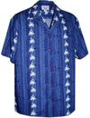 Palms and Laurels Shirt Navy Pacific Legend