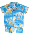 Palms & Surfboards Toddler Boy's Cabana Set Light Blue