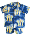 Palms & Surfboards Toddler Boy's Cabana Set Navy