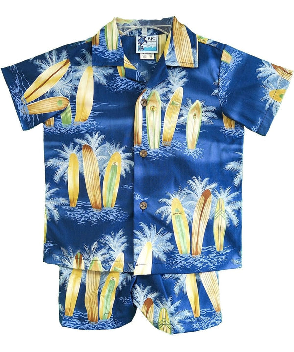 Palms & Surfboards Toddler Boy's Cabana Set Navy
