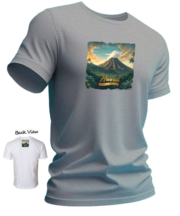 Kilauea Style Men's Aloha Short Sleeve Tee Ash
