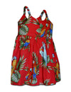 Parrots Island Girl's Hawaiian Sundress Red