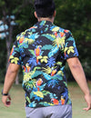 Parrots Paradise Black Hawaiian Shirt