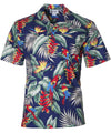 Parrots Republic Aloha Shirt Navy
