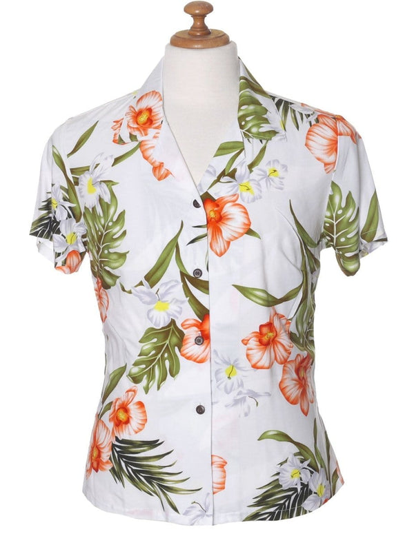 Passion Orchids Women Blouse White