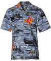 Pearl Harbor Hawaii Navy Ships Shirt Blue RJC