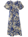 Pineapple Garden Hawaiian Muumuu Navy