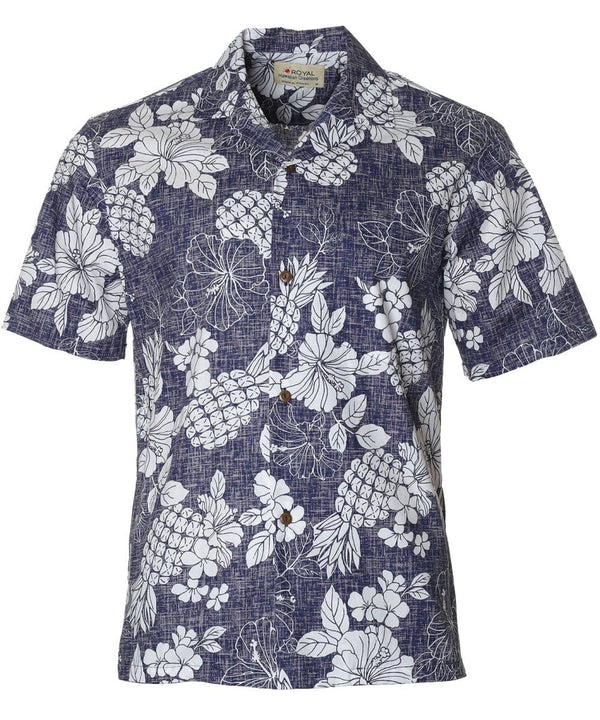 Pineapple Land Aloha Shirt Navy