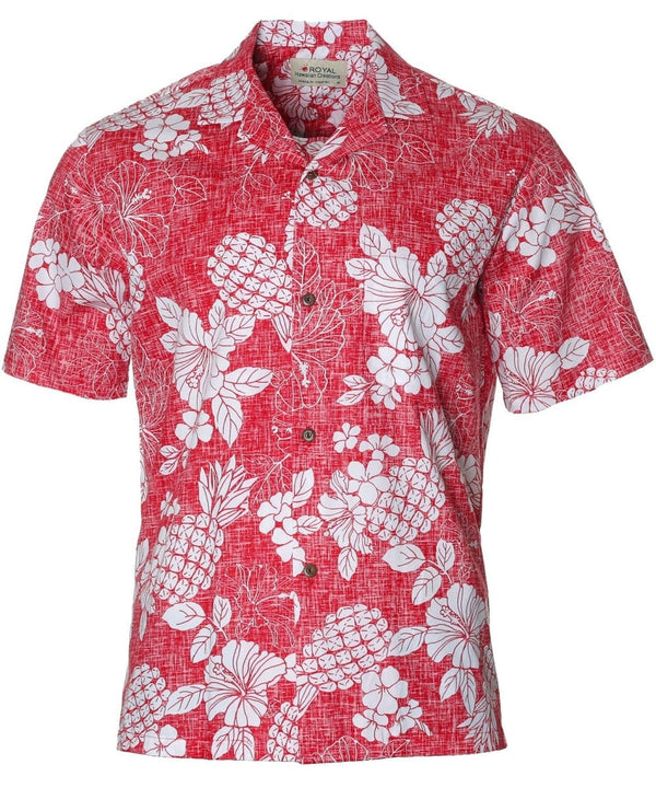 Pineapple Land Aloha Shirt Red