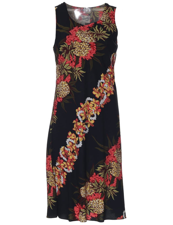 Pineapple Panel Tank Short Rayon Dress