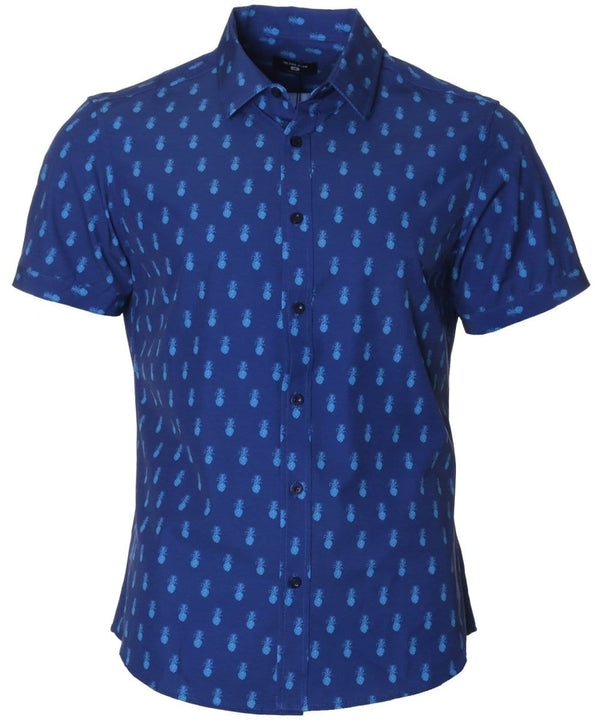 Pineapple Vibes Aloha Shirt Navy