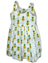 Pineapples Emoji Girl's Sundress White