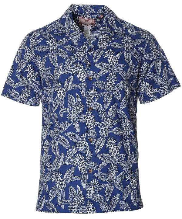 Pineapples Island Hawaiian Shirt Navy